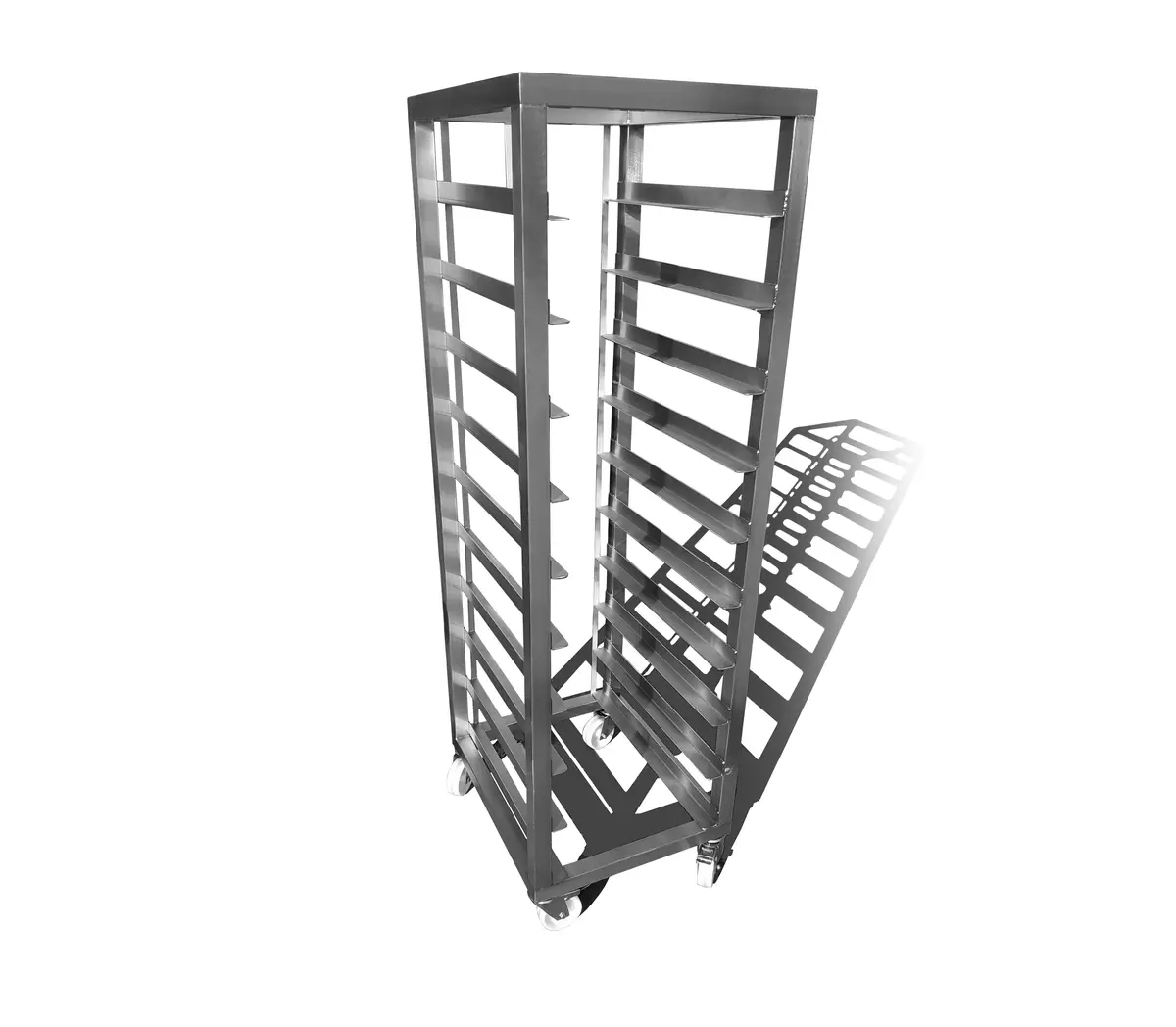 Transportvogn i rustfrit stål